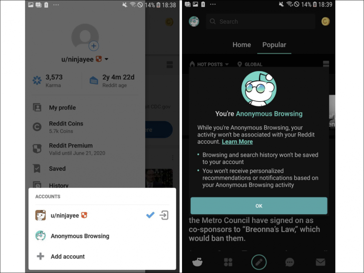 Reddit app on Android gets an Anonymous Browsing mode ...